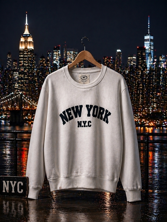 genuine style Tops - White New York NYC Crewneck Sweatshirt